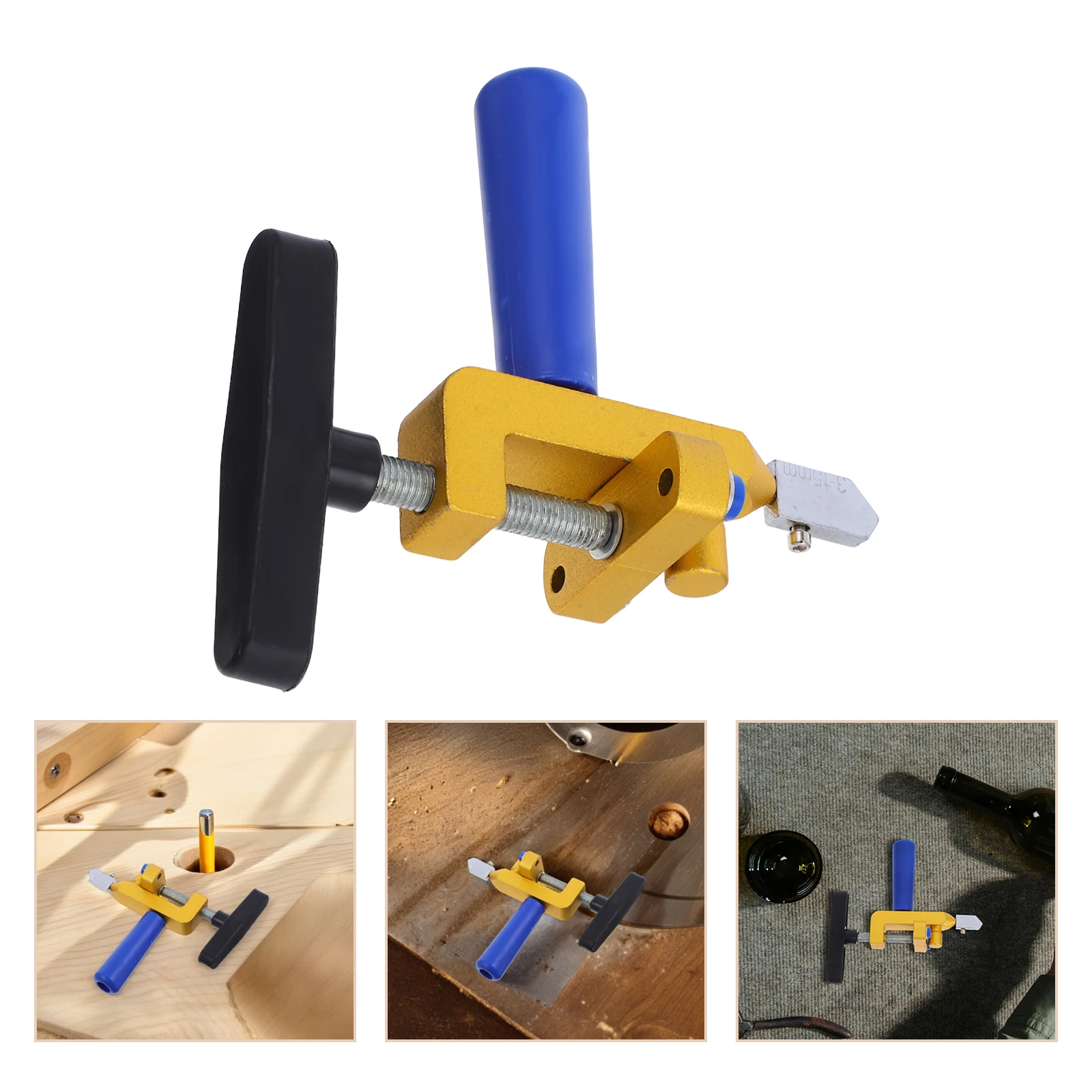 

1 Set Manual Tile Cutter For Ceramic Mirrors 2-In-1 Glass Tile Cutting Tool Ergonomic Handle One Piece Structure Diy