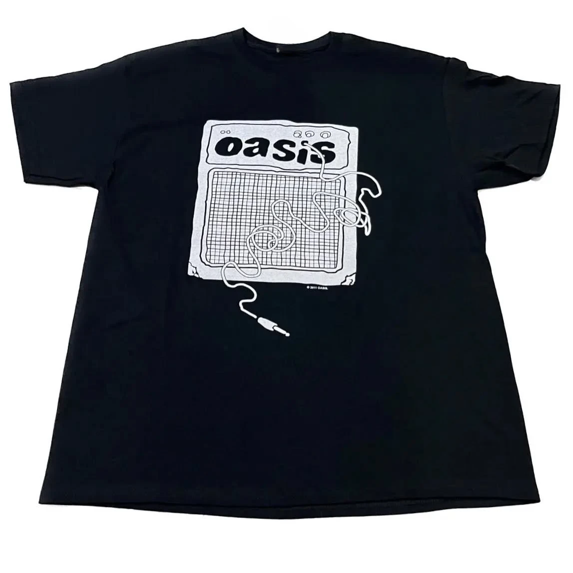 Vintage 90s Britpop Rock Oasis Band Style Retro Guitar Amp Graphic Tee Cotton Mens Womens T-Shirt Summer Streetwear