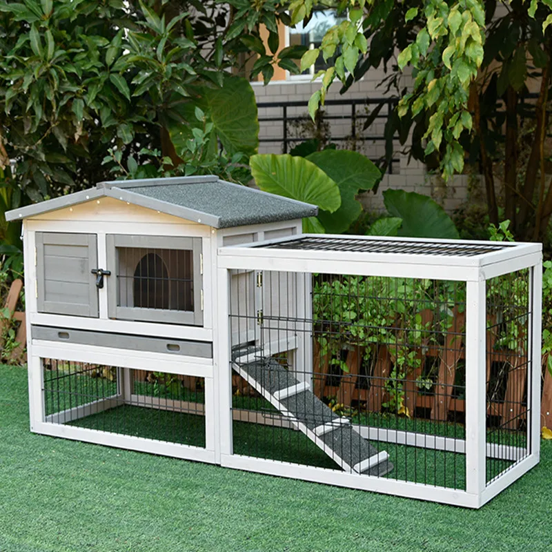 

Rabbit cage Rabbit cage house Breeding cage Household tent Villa Rainproof yard Balcony Garden Double Large