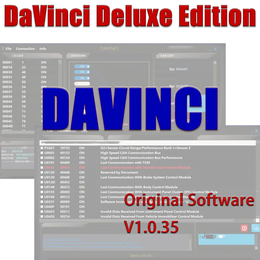 

NEW Davinci Deluxe Edition Full Function Software Workshop Automotive Diagnostic Tool Valid for 1 year DaVinci Latest 1.0.35