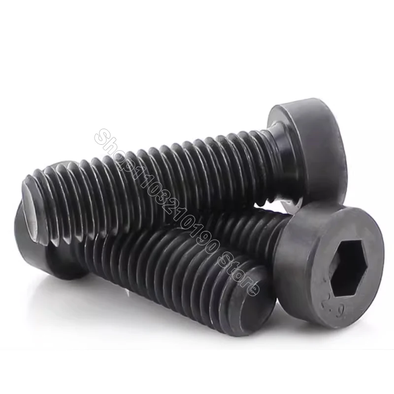 1-30pcs M3 M4 M5 M6 M8 M10 M12 M14 M16 Black 12.9 Grade DIN7984 Hex Hexagon Socket Thin Low Short Profile Head Allen Cap Screw