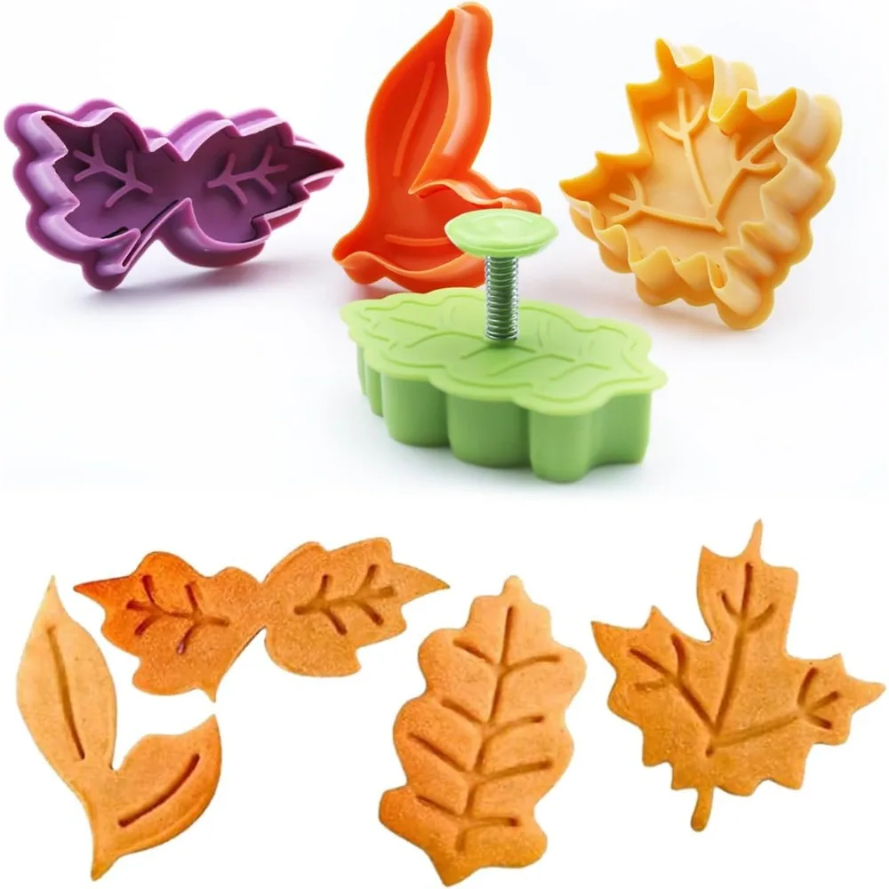 

4-Piece Leaf Cookie Cutter Set for Baking, Pie Crusts, and DIY Crafts