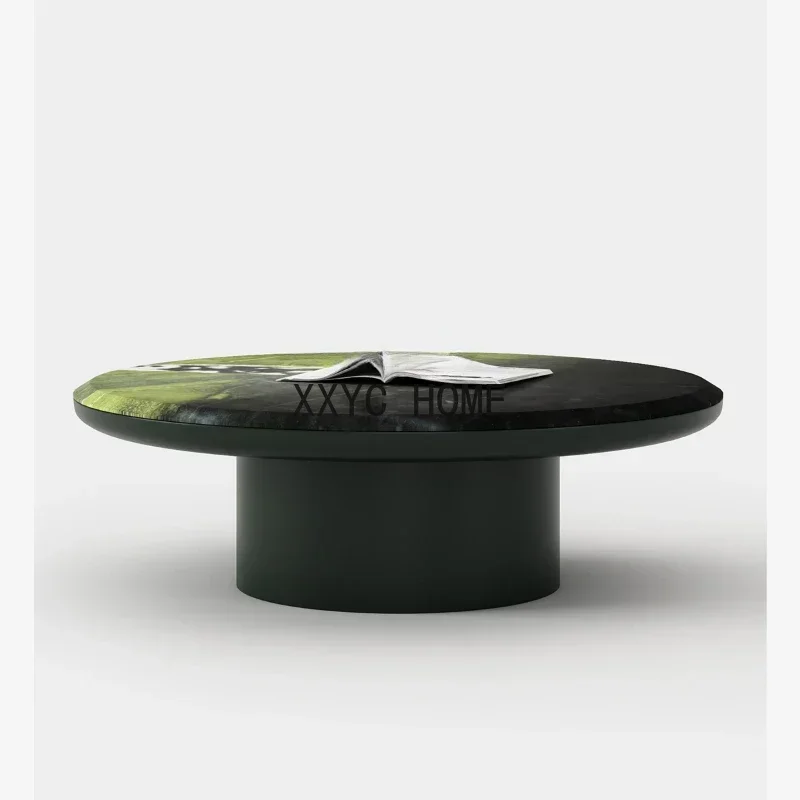 

Современный Итальянский Минималистичный Круглый Журнальный Столик из Мрамора для Гостиной, Новый Дизайнерский Домашний Круглый Кофейный Столик (высокий и низкий)