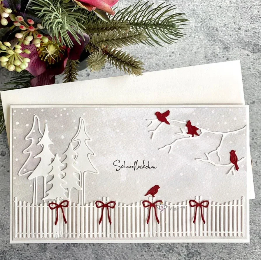 

Piggy Craft metal cutting dies cut die mold Seat branch bird Scrapbook paper craft knife mould blade punch stencils dies