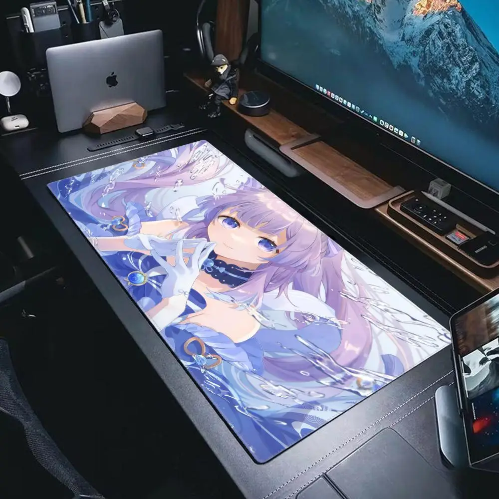 Genshin Impact Sangonomiya Kokomi Large Gaming Mouse Pad Computer Mousepad Keyboard Pad Desk Mat Gamer Mouse Mat Office Mausepad