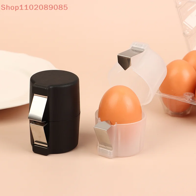 シェルカッタービーター生卵クラッカー、セパレーターフィルター、オープナー、卵トッパー、キッチンベーキングツール、白と黒