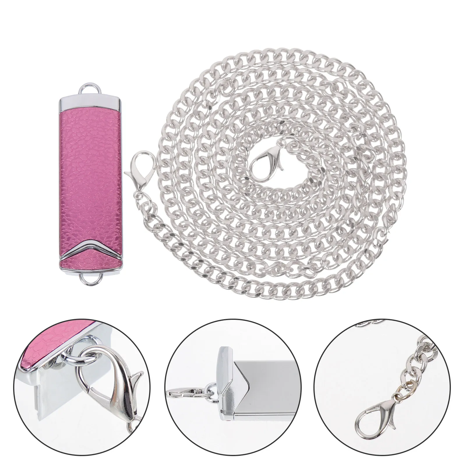 

Phone Chain Cross Body Clip Unique Stylish Hand Free Metal Chain Outdoor Phone Carrying Clip Easy Install Chains
