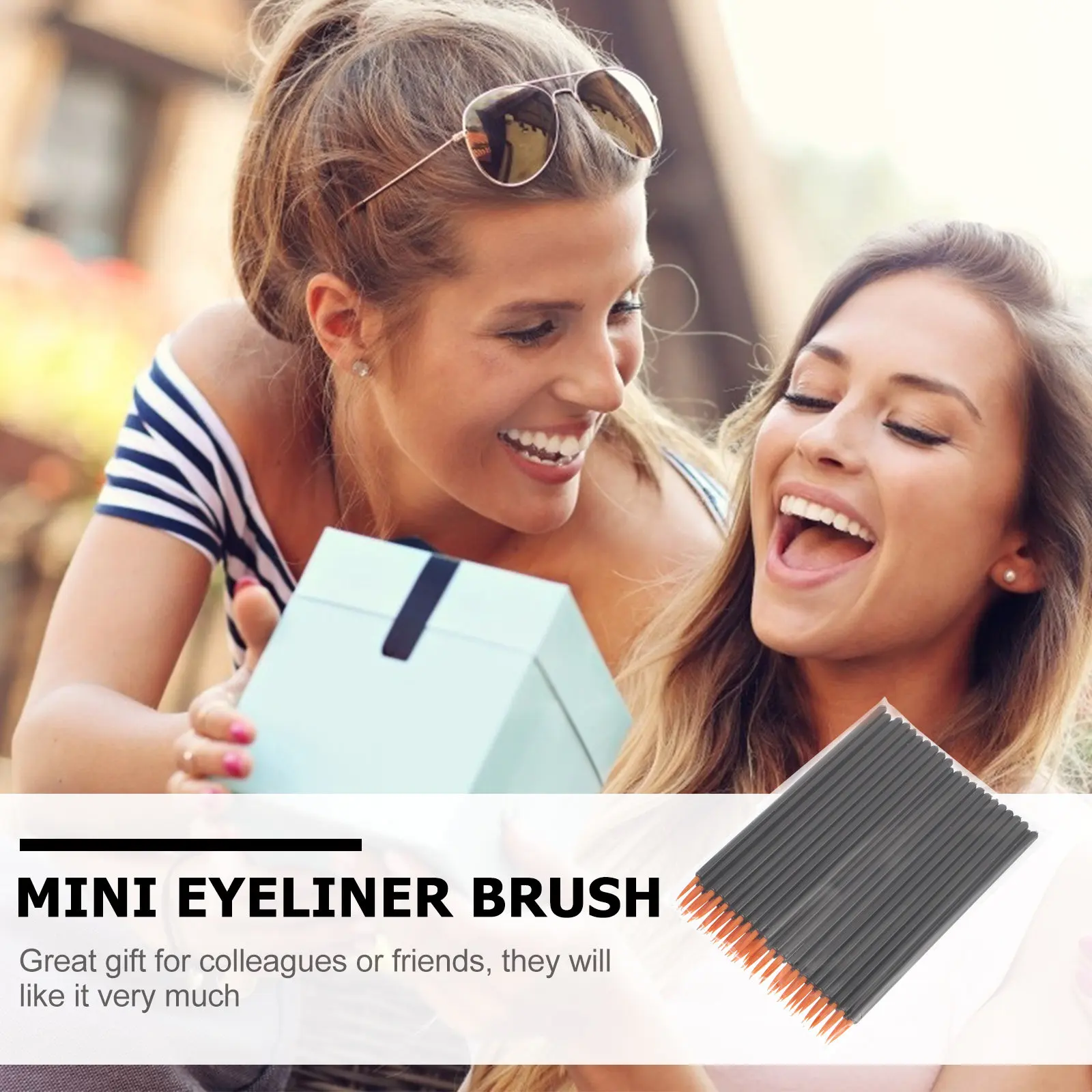 100 pinceaux à eyeliner jetables, applicateurs de maquillage, mini pinceaux à tête en fibre, outils pour les yeux, pinceaux à eyeliner professionnels