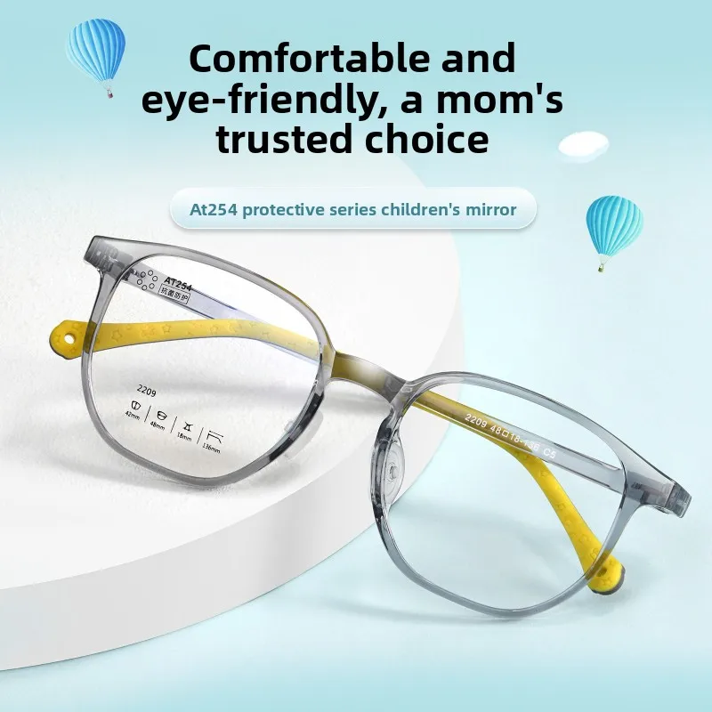 CLLOIO تنوعا TR90 وصفة طبية مرنة للأطفال نظارات مكافحة الضوء الأزرق مربع قصر النظر نظارات للقراءة النظارات التقدمية #2