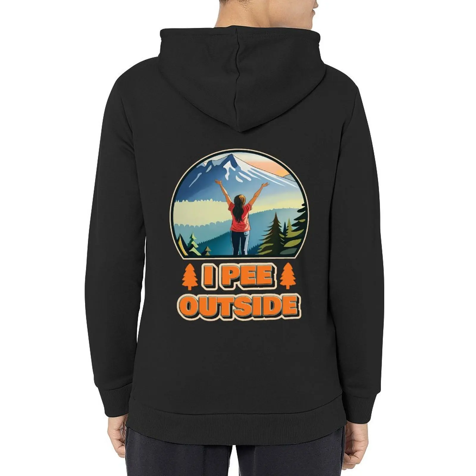 

I Pee Outside - Vintage Retro Funny Camping Slogan Hiking Outdoors Sayings Ver10 Hoodie mens designer clothes hoodie for men