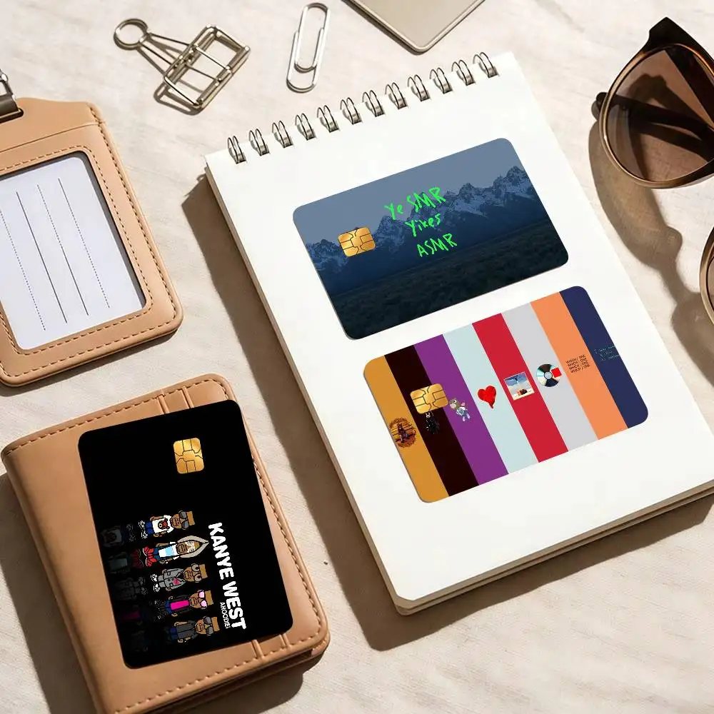 K-Kanye W-West Y-Ye Rapper Anime   Credit Card Public Transportation Cards Protective Sticker Waterproof Card Face Decoration