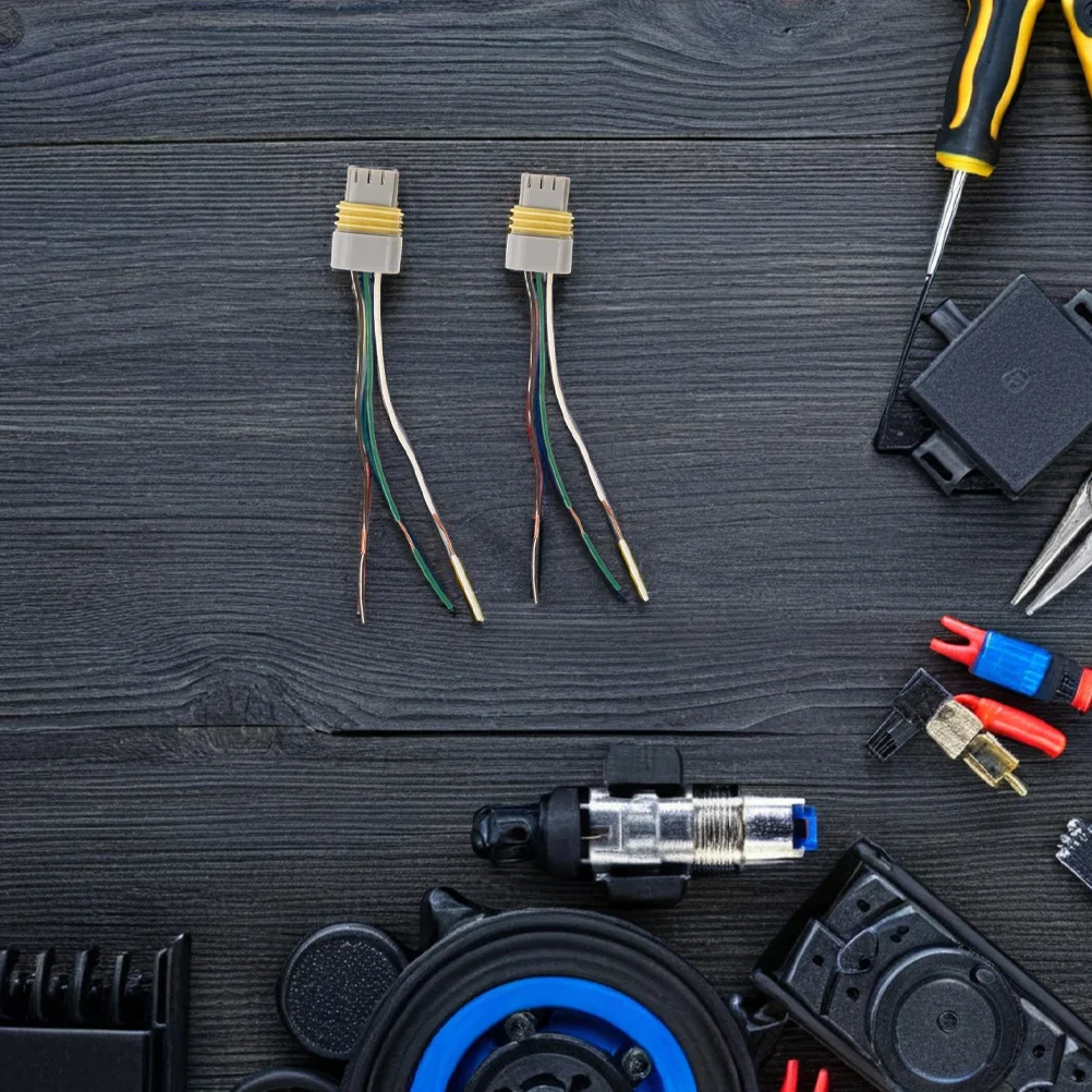 

4Pcs Automotive Ignition Coil Connector Plug 3-Pin Copper Wire Harness High Temperature Wear Resistant Stable Connection Car
