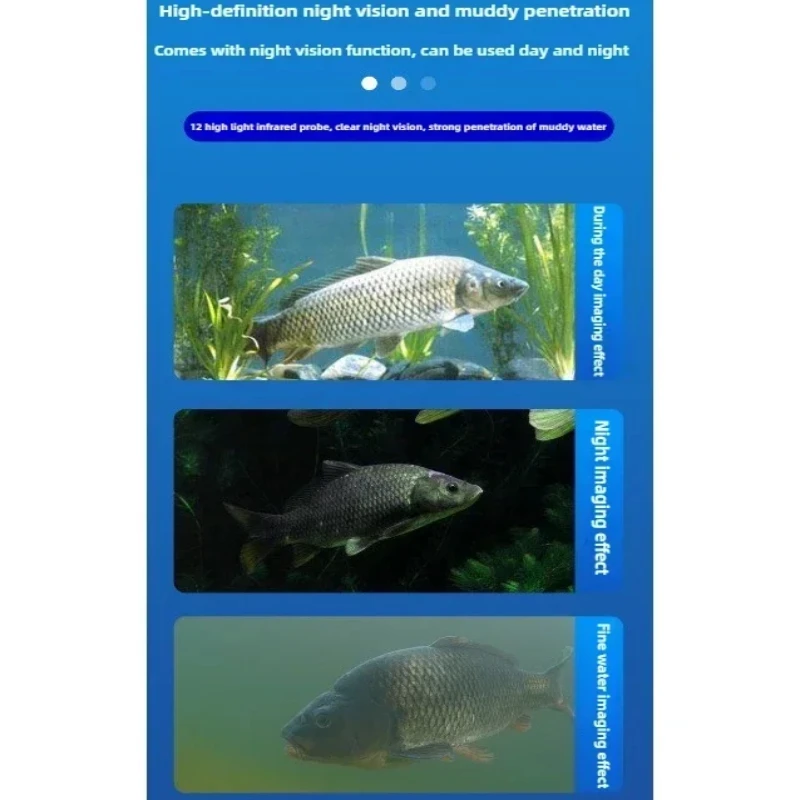 Underwater visual fish finder display fishing camera display night vision waterproof ultra-clear  underwater fishing camera