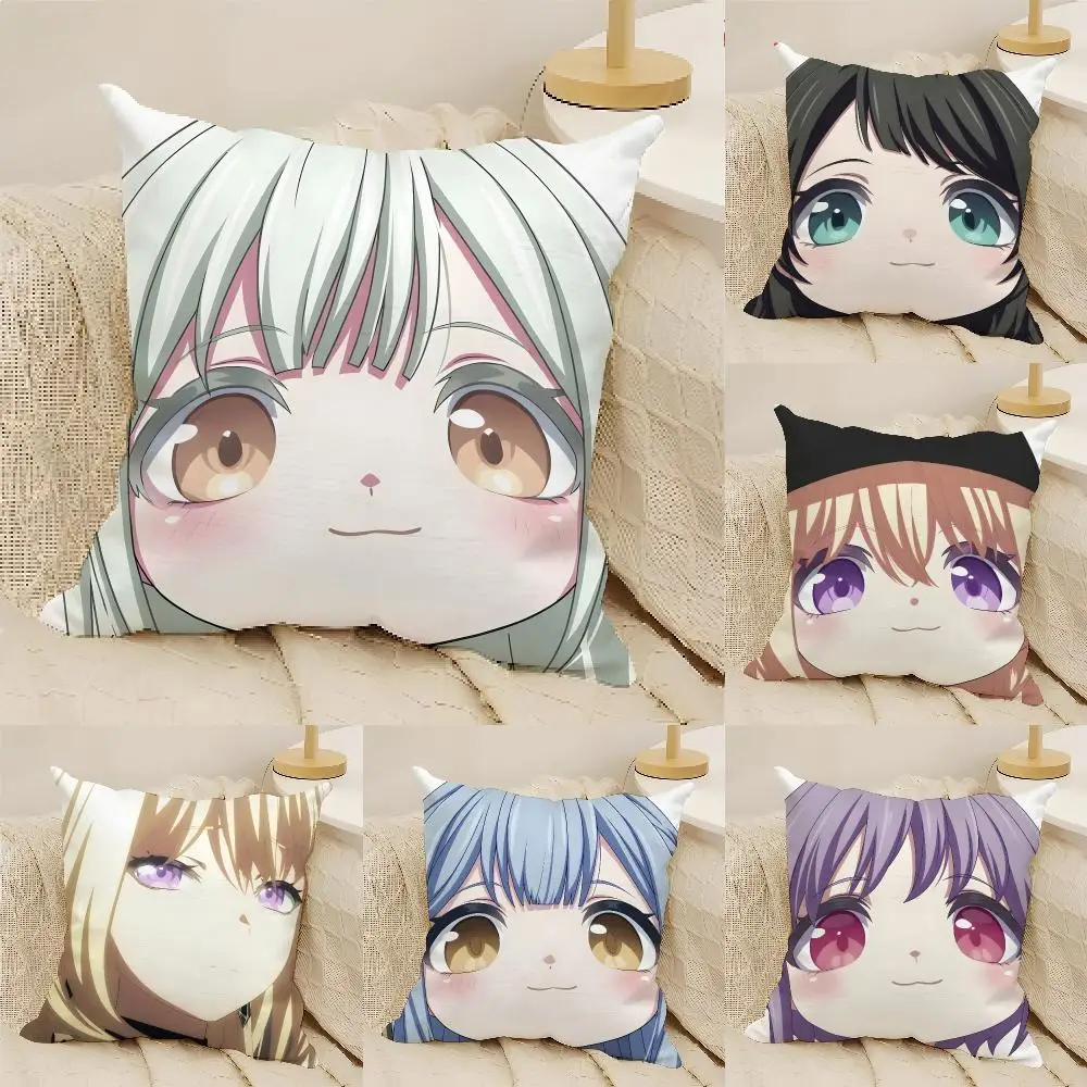 B-BanG Dream Ave Mujica Cushion Cover Natural Linen Organic Fabric Double-Sided Printing Sofa Home Decor Gift Pillow Cover