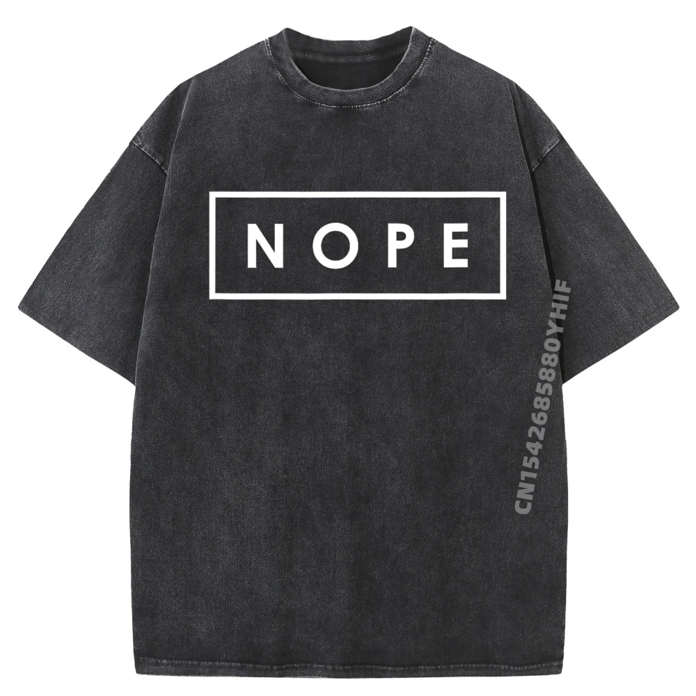 

Топы с графикой Nope Funny Nope в прямоугольной коробке, простые футболки, оптовая продажа, мужская одежда, повседневная одежда, стираная Camisa