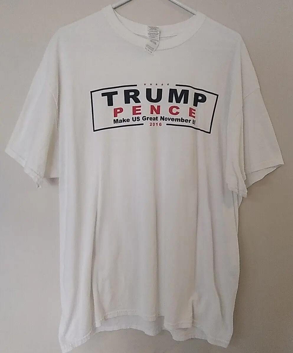 XL Trump Pence 2016 White t shirt Gildan