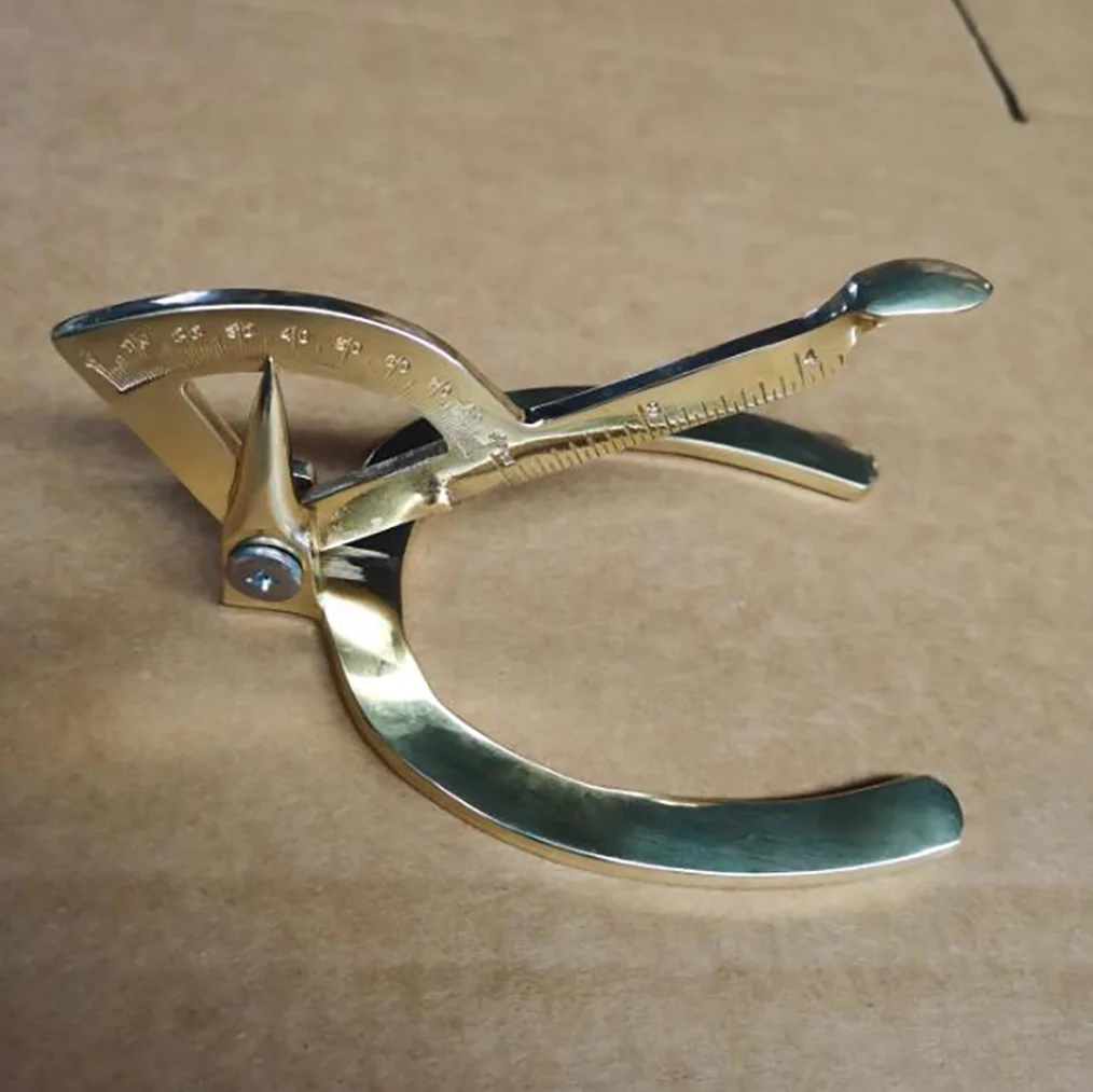 

Horseshoe Protractor Angle Ruler Hoof Measuring Ruler Brass Material