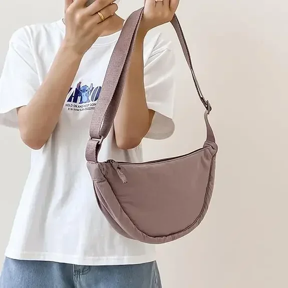 RMWBB001-Sac à bandoulière en nylon souple pour femme, petit sac à main décontracté, cartable de poitrine, sac à dos à bandoulière