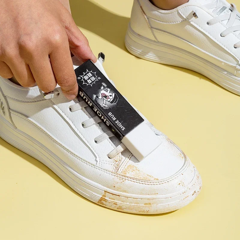 Bild 3: Spezieller Dekontaminations-Radiergummi für Turnschuhe, mattes Finish, leicht glänzendes weißes Schuh-Entkalkungszubehör, einfaches Reinigungswerkzeug