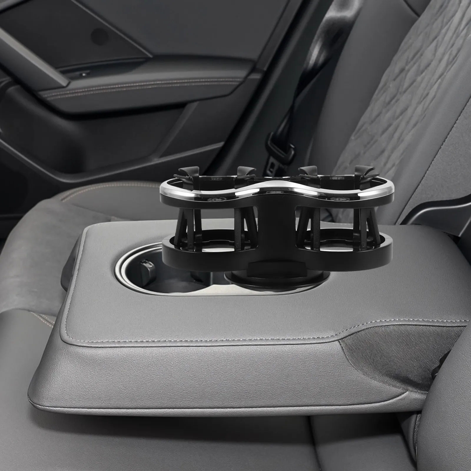 

ABS Double Hole Car Cup Holder for 7cm Cans Universal Mount Stand Vehicle Truck Auto Car Cup Holder Drinks Holders