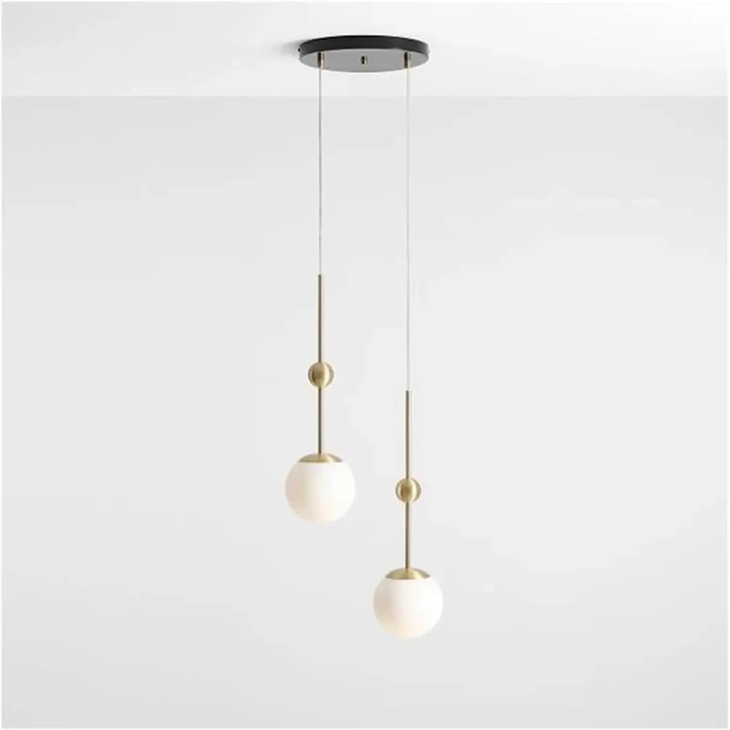 

Light White Milk Glass Ceiling Pendant Lamp Farmhouse Chandelier with Bubble Ball led pendant light