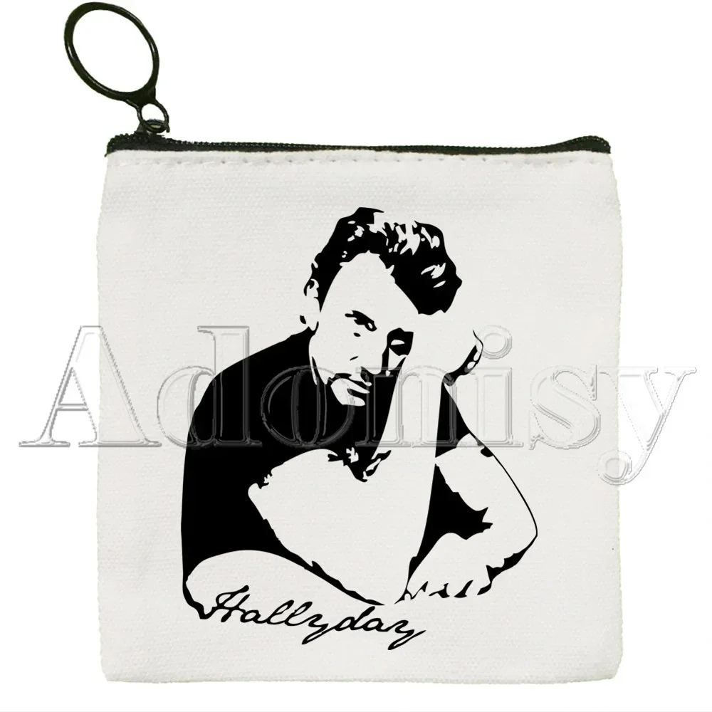 Johnny Hallyday Cute Solid Color Canvas Coin Purse Small Fresh New Zipper Key Bag Hand Gift Bag