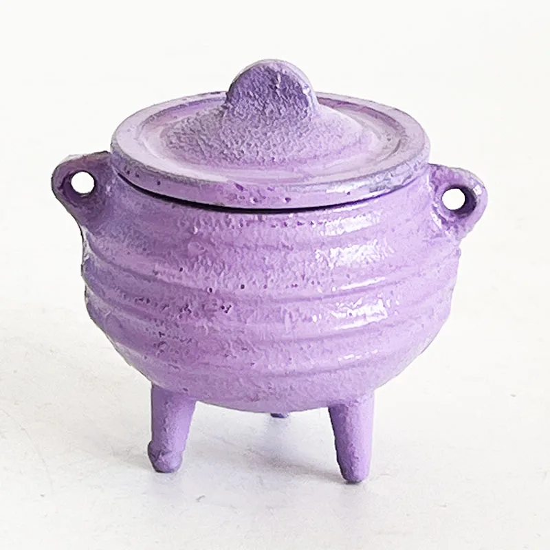 Mini Colored Cast Iron Witch Cauldron For Halloween