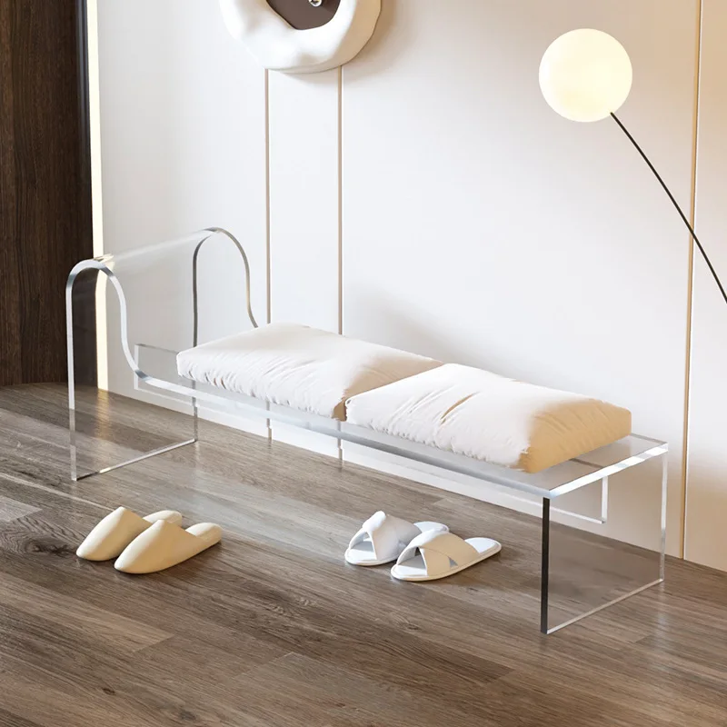 LH shoe stool light luxury cream minimalist style home door shoe stool
