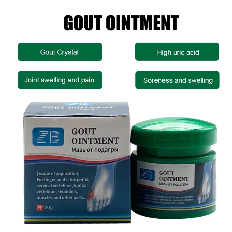 20G Gout Ointment Treatment Gout Cause Joint Knee Pain Toe Finger Bone Spur PainKiller Cream Health Care Orthopedics Plasters