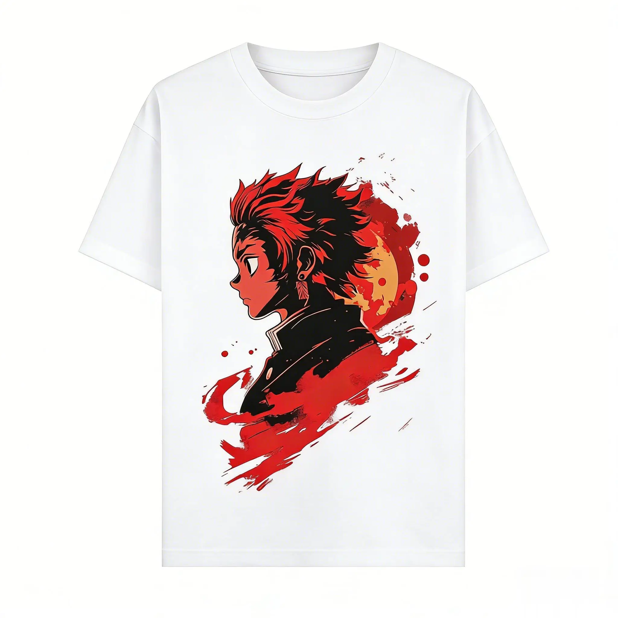 เสื้อยืดอนิเมะดาบพิฆาตอสูร ทันจิโร่ สำหรับผู้ชายและผู้หญิง ผ้าฝ้าย แขนสั้น รุ่นใหม่ปี 2026 เสื้อยืดลำลองลายกราฟิกสำหรับฤดูร้อน ทรงโอเวอร์ไซส์ สไตล์สตรีทแวร์ คอสเพลย์