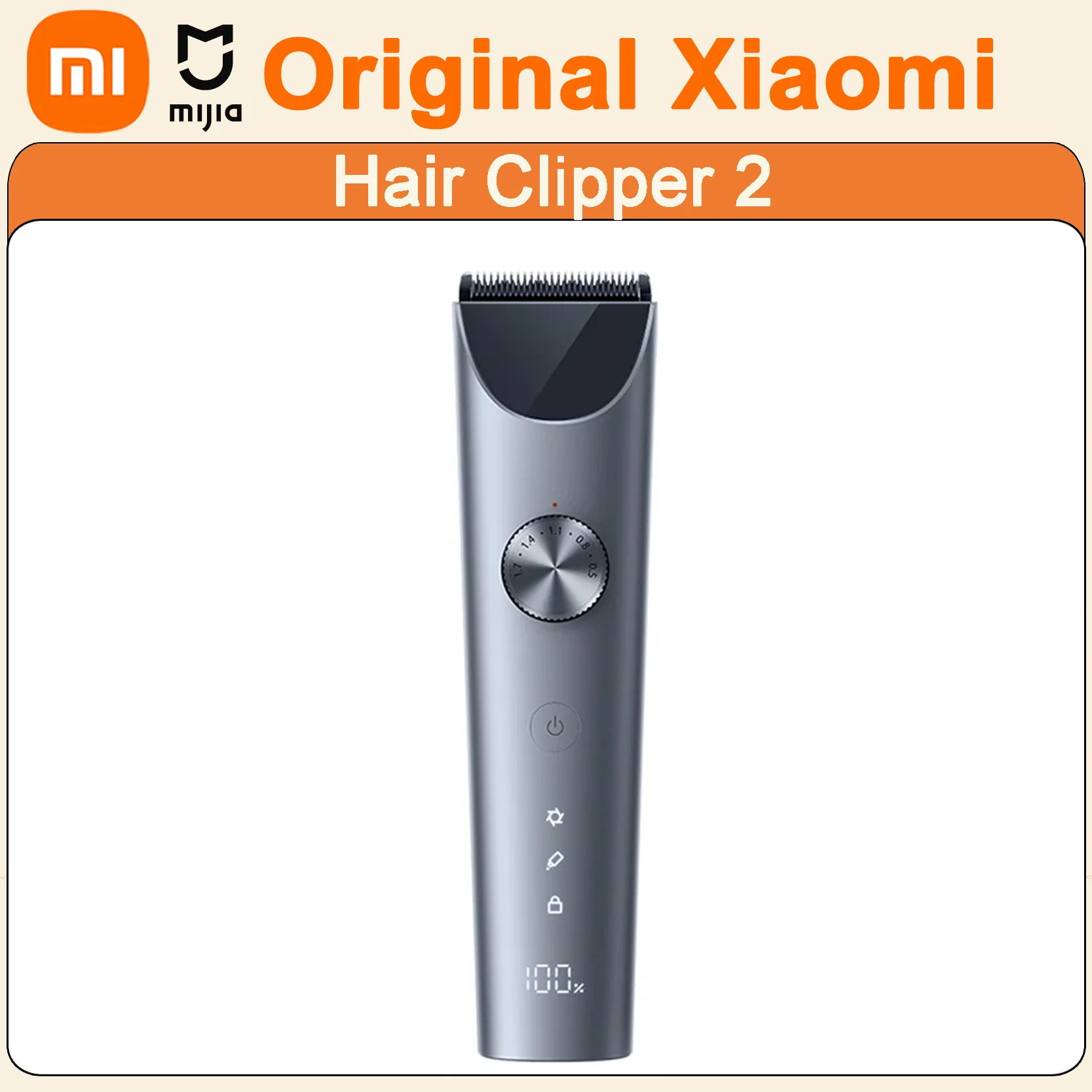 

Original XIAOMI MIJIA Hair Clipper 2 Cutting Machine Trimmer Professional Clippers Titanium Alloy Blade Rechargeable Barber