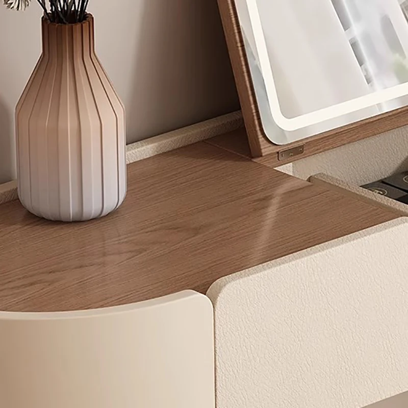 Scrivania da toeletta elegante nordica con design di stoccaggio Meticolosa scrivania da toeletta squisita Mobili classici alla moda Coiffeuse De Chambre