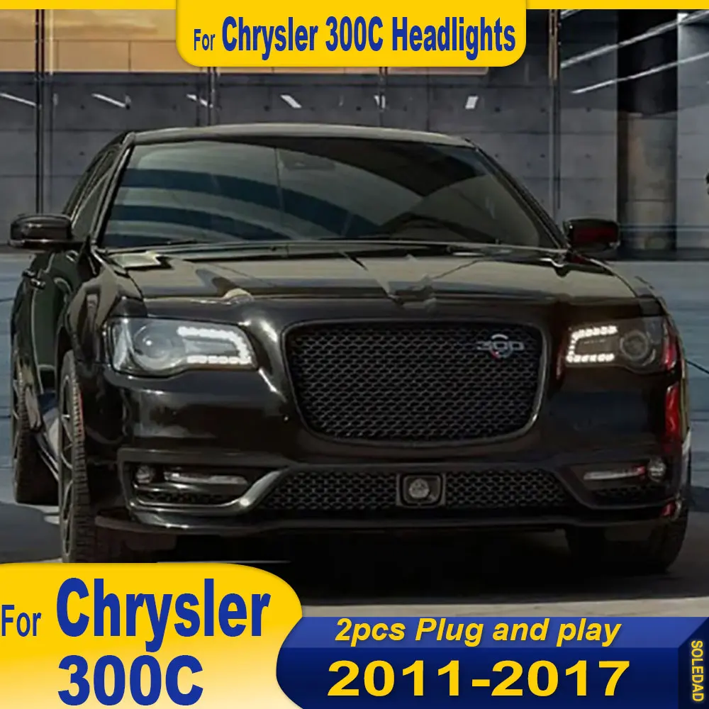 

Car Light For Chrysler 300C 2011 2012 2013 2014 2015 2016 2017 Headlight LED Projetor headlamp Daytime Running Light Accessories