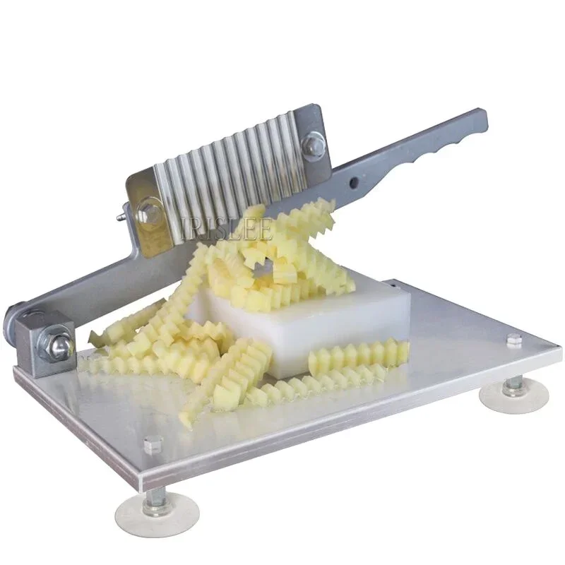 apply to French Fry Cutter Stainless Steel Serrated Blade Slicing vegetable Fruits slicer Wave Knife Chopper Kitchen Accessories