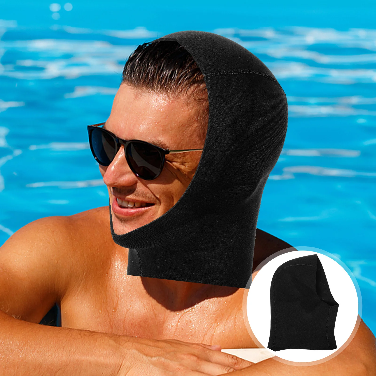 

Sun Blocking Neoprene Swimming Cap Warm Diving Hood Full Head Cover Lightweight Swim Hat Swimming Caps for Men