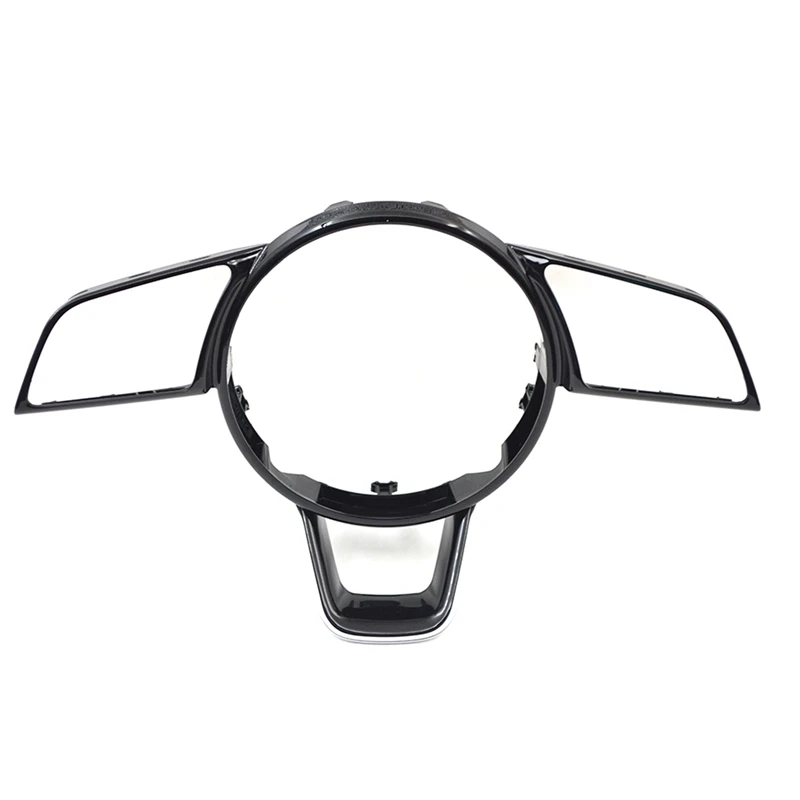 Рамка кнопки рулевого колеса для A4 B9, глянцевая черная рамка кнопки рулевого колеса автомобиля, аксессуары в сборе рулевого колеса