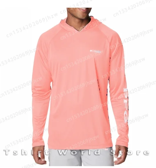 كولومبيا Pfg مقنعين قميص الصيد في الهواء الطلق الأشعة فوق البنفسجية حماية ملابس الصيد الرجال أداء الشمس حماية الصيد هوديي القمم #3