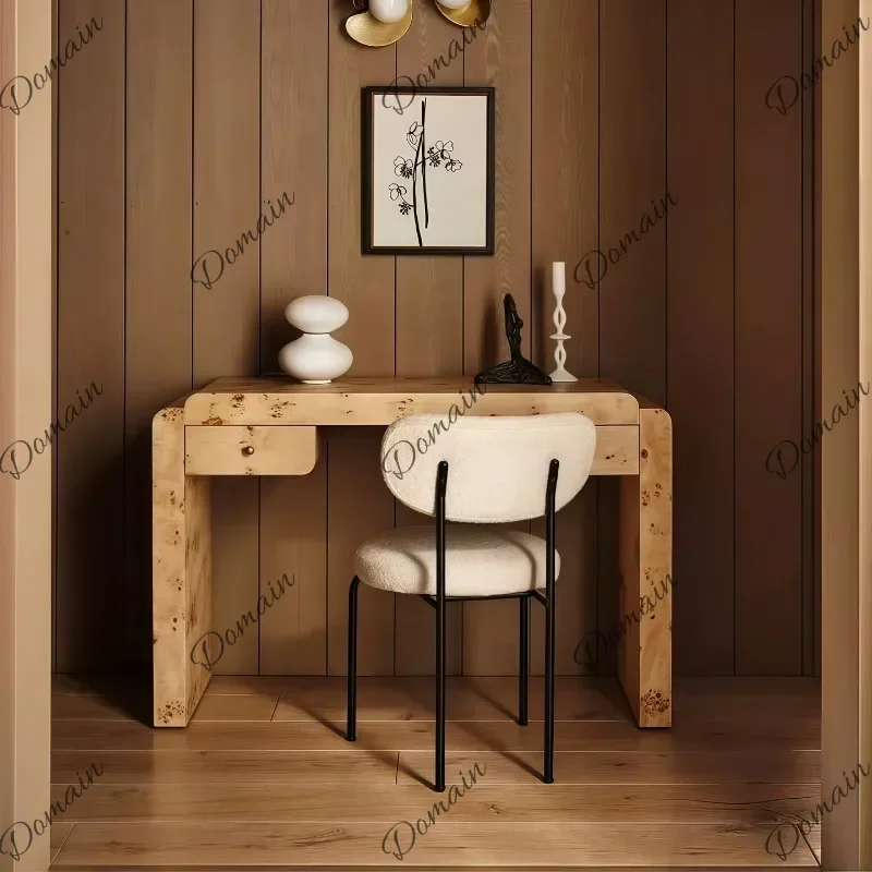 Office Use Log wind solid wood desk retro tree grain advanced sense study table tree bark office desk