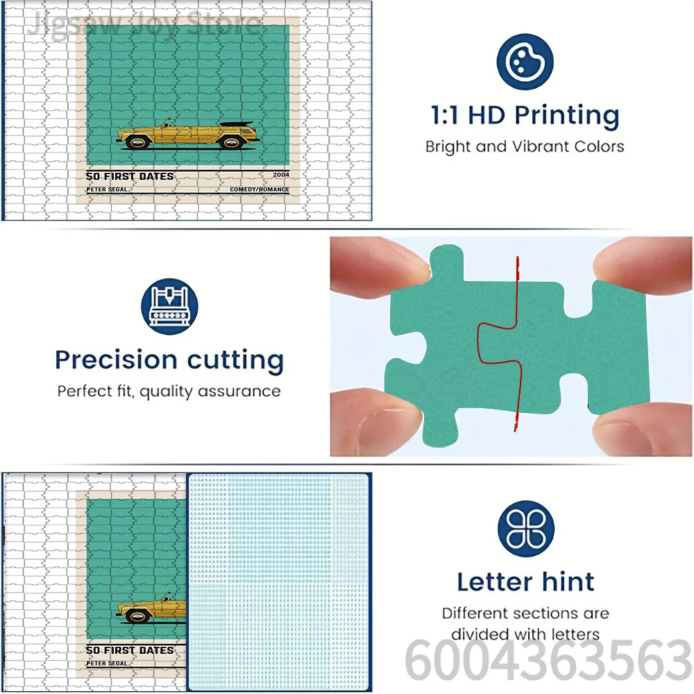 50 First Dates 2004 Retro Yellow Convertible Car Paper Jigsaw Puzzle, Comedy Romance Movie Classic Vehicle Art Paper Puzzle for