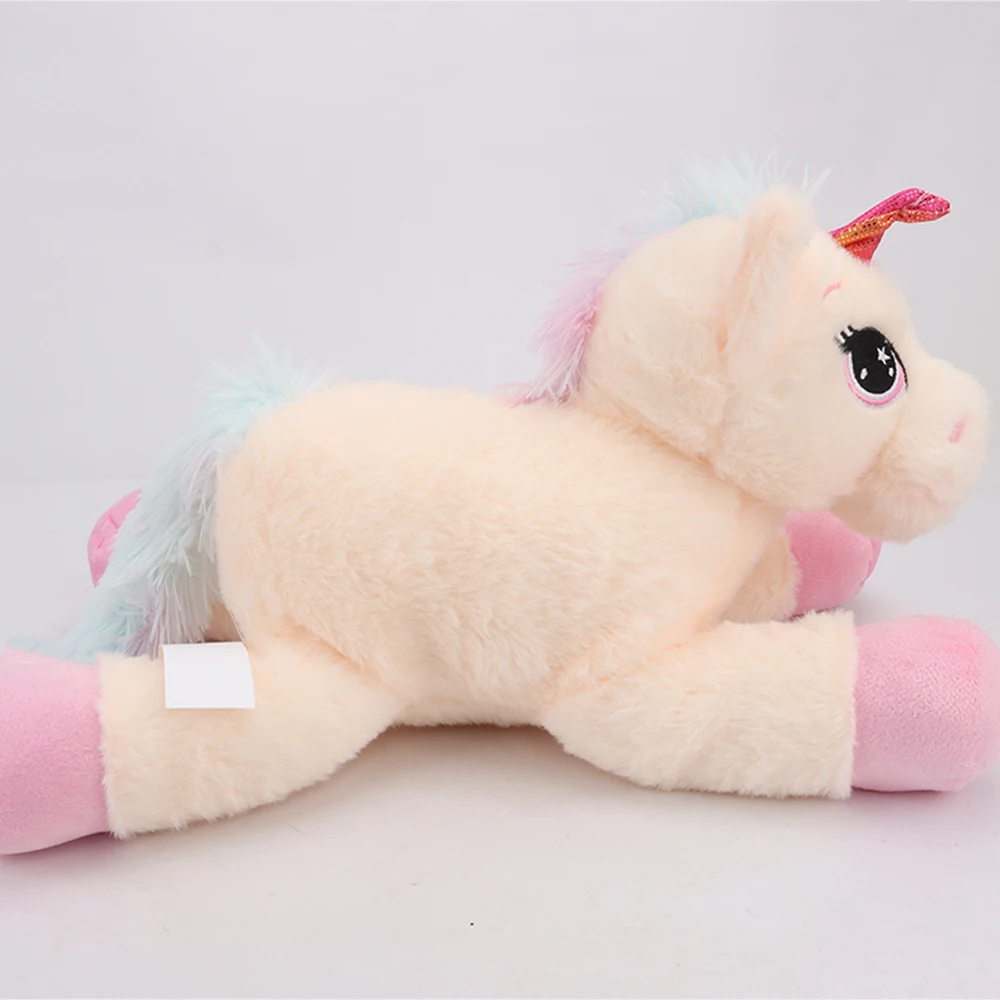 Jouet en peluche multicolore LilianClouds AdTos15.7in, molutien, Polyester doux, animal de dessin animé avec crinière arc-en-ciel