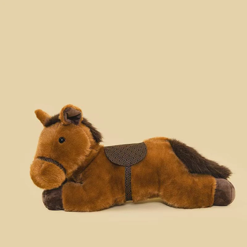 

30/45/60CM Simulation Horse Plush Toys Soft Stuffed Animal Doll Lifelike Lying Steed Doll Nice Home Decoration Gifts