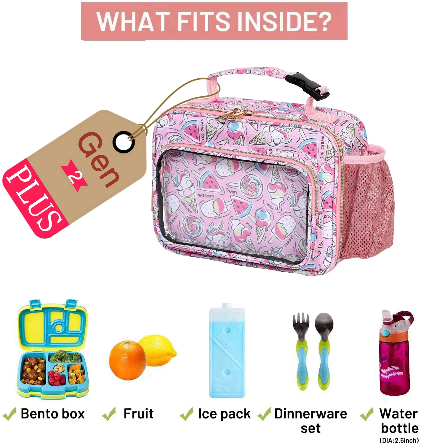 clear lunch bag Kids Lunch box Insulated Soft Bag Cooler Back to School Thermal Meal Tote Kit for Boys-Plus (dinosaur-affordable