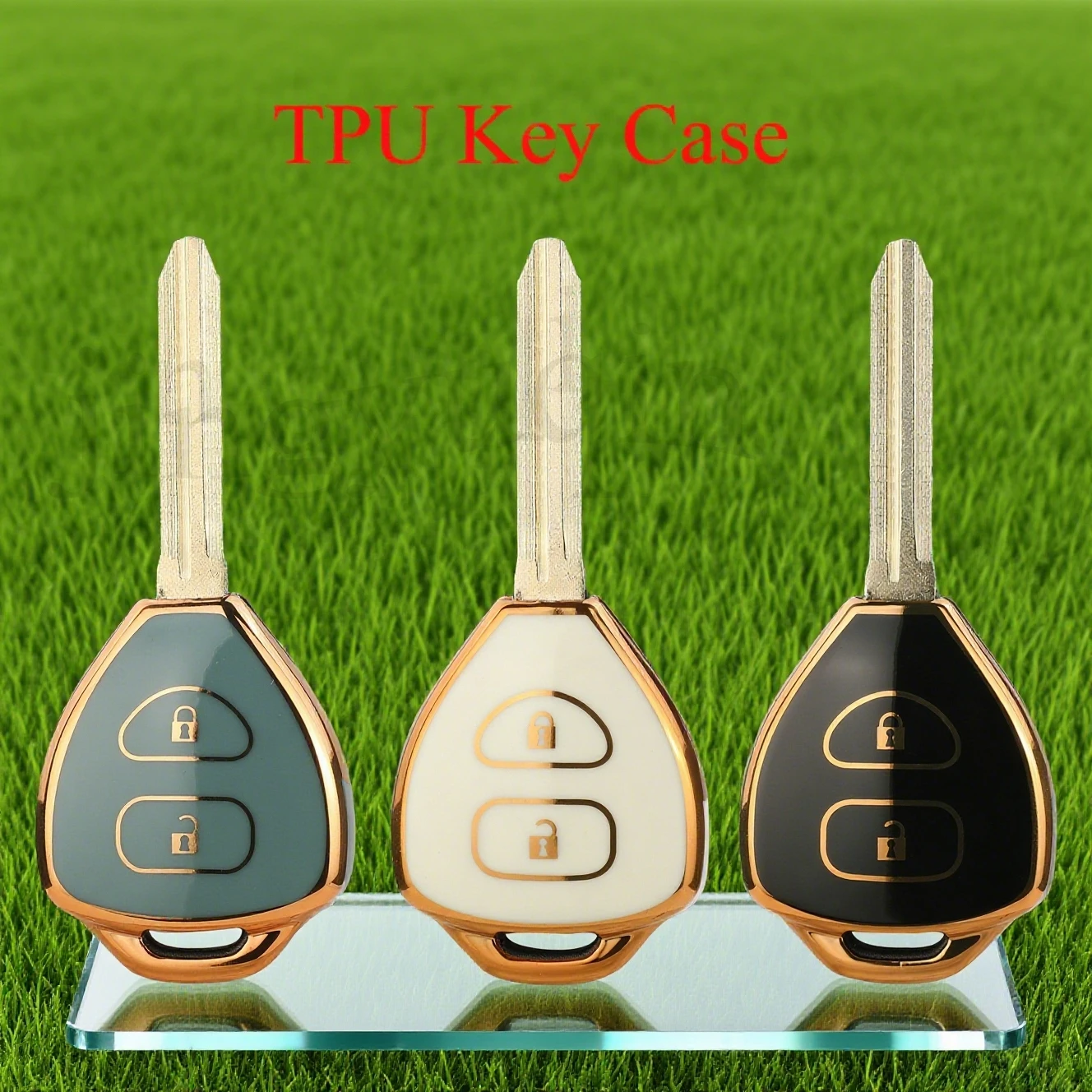 

Jingyuqin 2/3/4 Buttons New Soft Smooth TPU Car Key Case Fob Fob For Toyota Camry Avalon Corolla Matrix Rav4 Venza Yaris