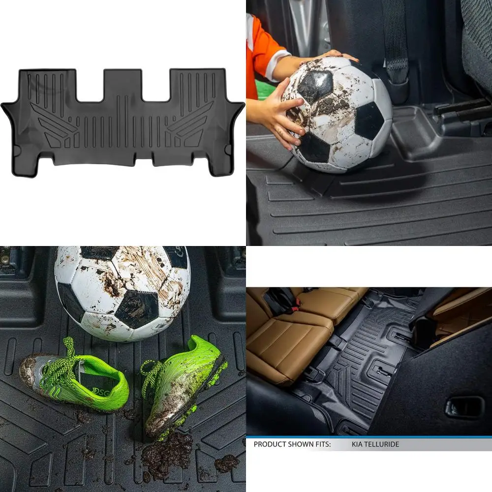 

SMARTLINER Всепогодный набор 3-х рядных напольных ковриков, совместимый с Kia Telluride/Hyundai Palisade 2020-2023 гг.