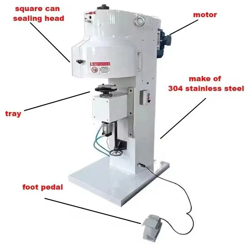 Good quality manual can sealer, tin can sealer, canning machine, semi-automatic square can sealer