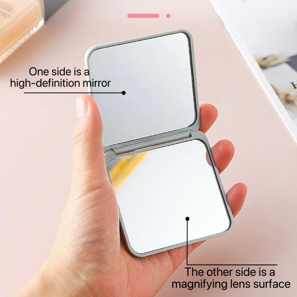Foldable Makeup Mirror Portable Double-Sided Mirror Student Dormitory Desktop Small Gift Wholesale