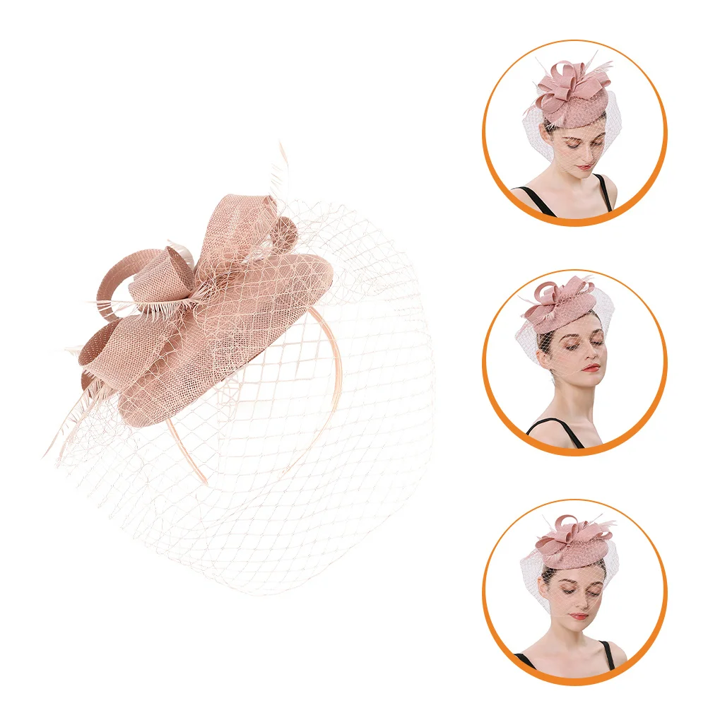 Faixa de cabeça acessórios para o cabelo, véu de malha, chapéu fascinator para festa de chá, dança de casamento, design clássico, estilo elegante, grampo de cabelo
