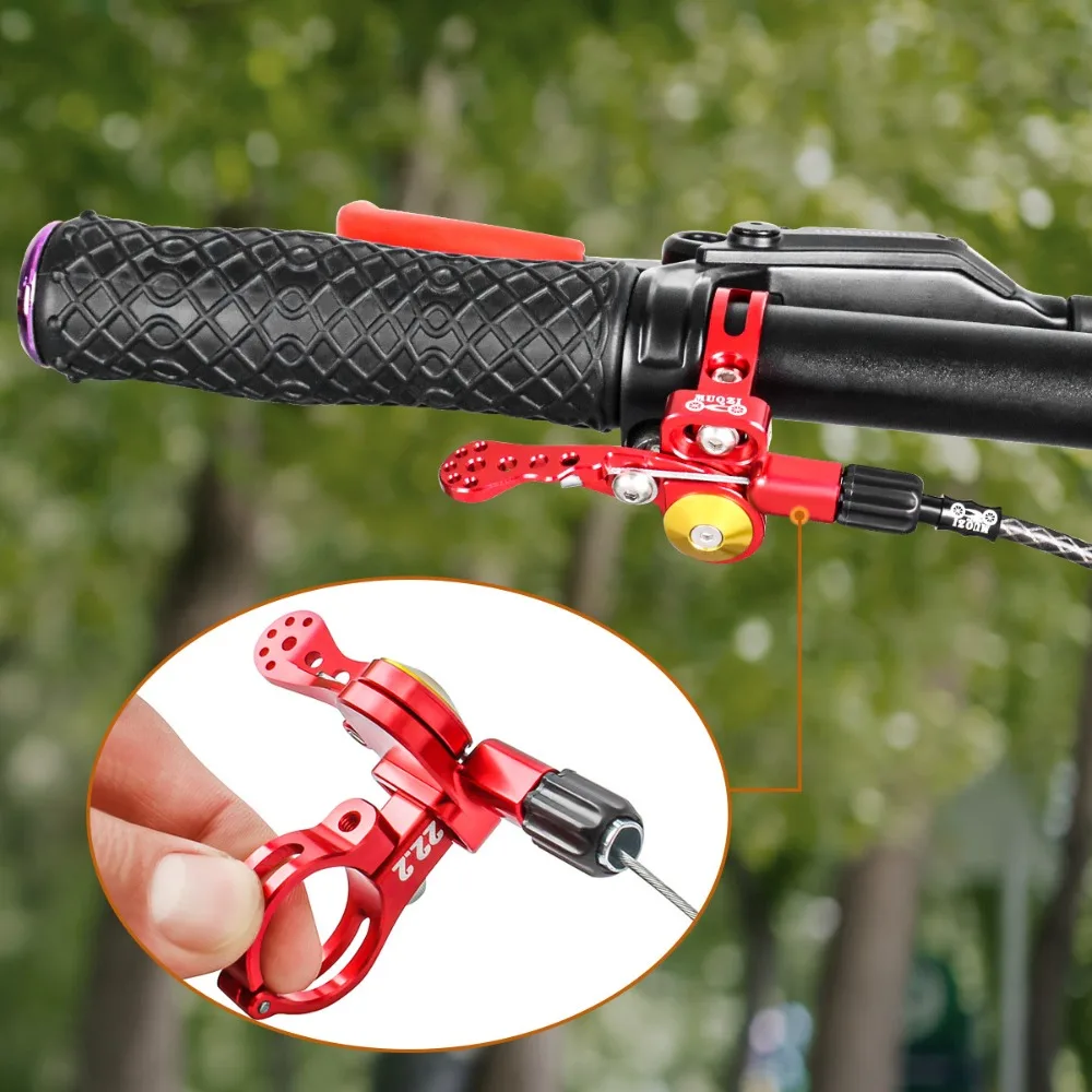 22.2mm/24mm Bicycle Seatpost Remote Controller Adjustable Aluminium Alloy MTB Dropper Seat Post Lever Light