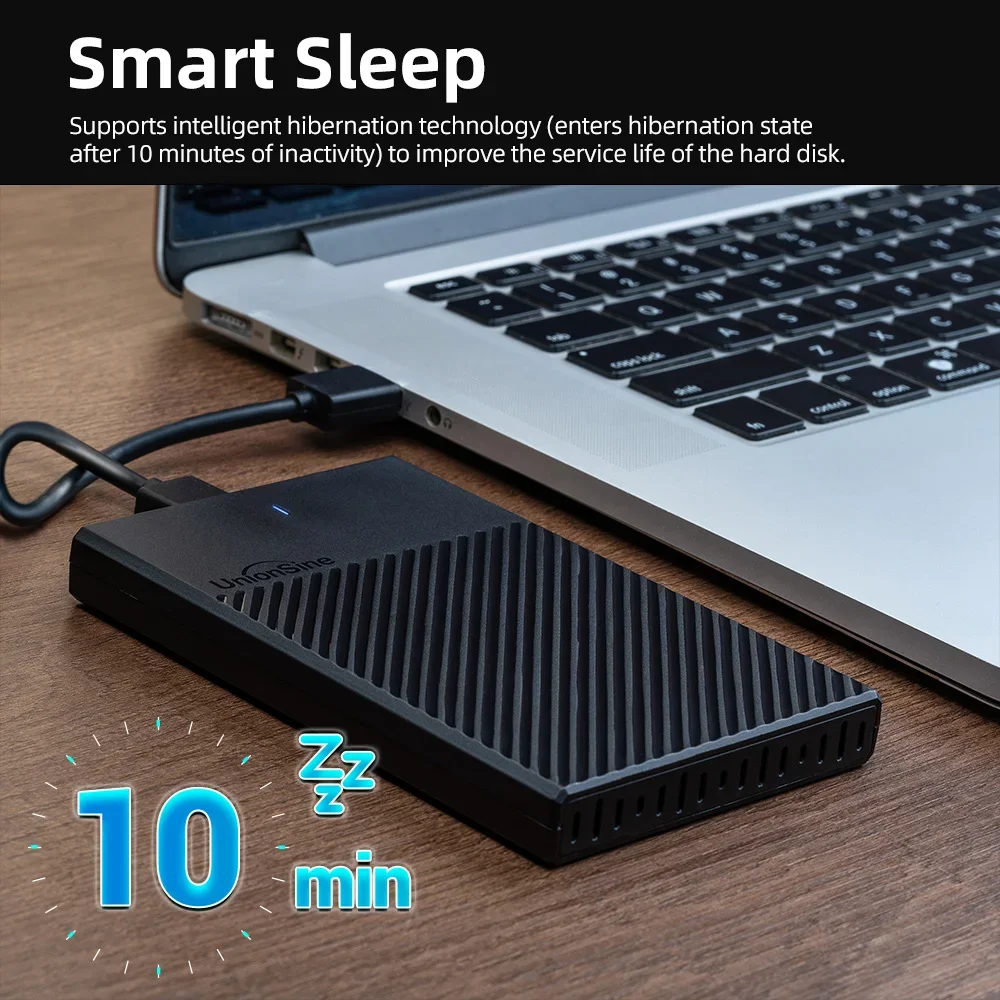 UnionSine-Boîtier de disque dur externe K3A USB 3.0, 2.5 pouces, avec port série SATA SSD, 6 To