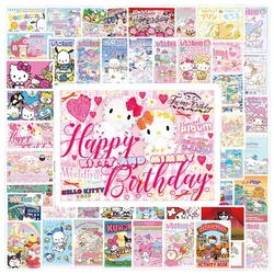 10/30/50PCS Sanrio Poster Cartoon Stickers Kawaii Girls Hello Kitty Kuromi Anime Decals Cute Decoration Stickers for Kids Toys